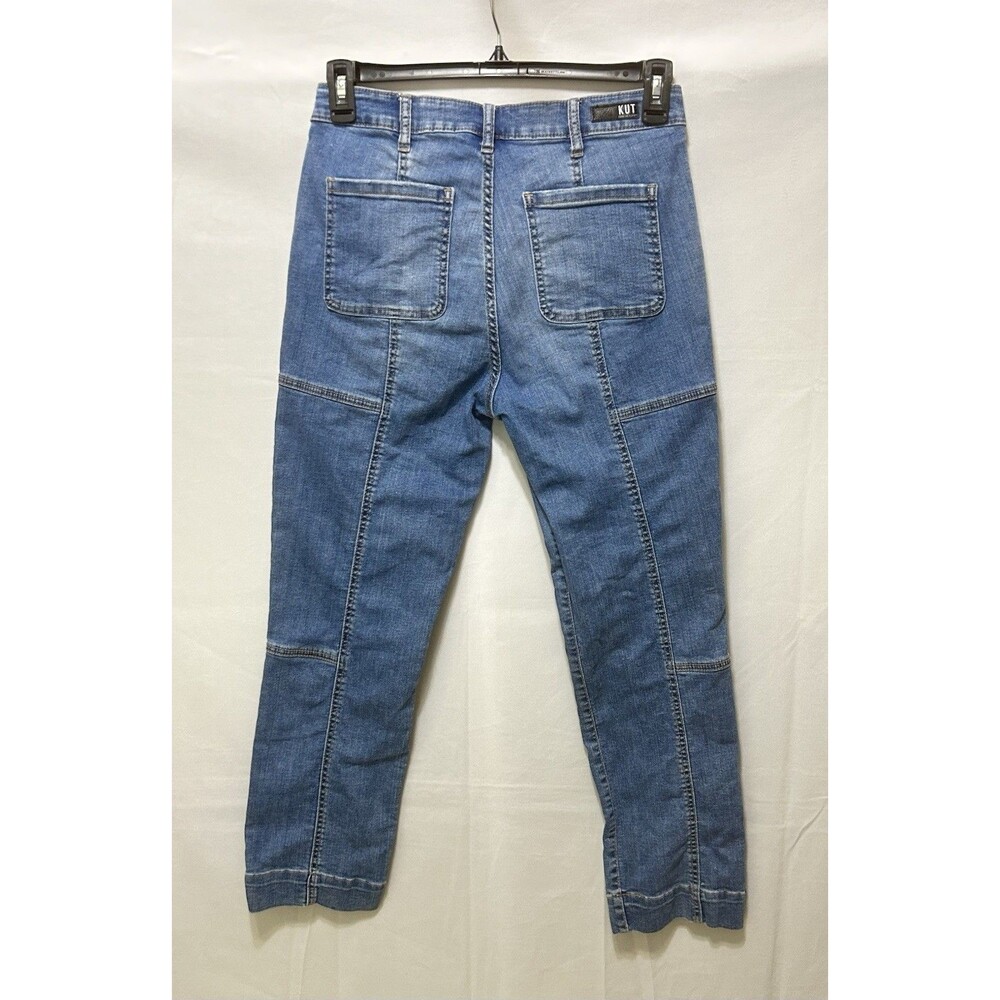 Kut From The Kloth Womens 8 Reese High Rise‎ Ankle Straight Leg Blue Denim Jeans - Picture 12 of 16